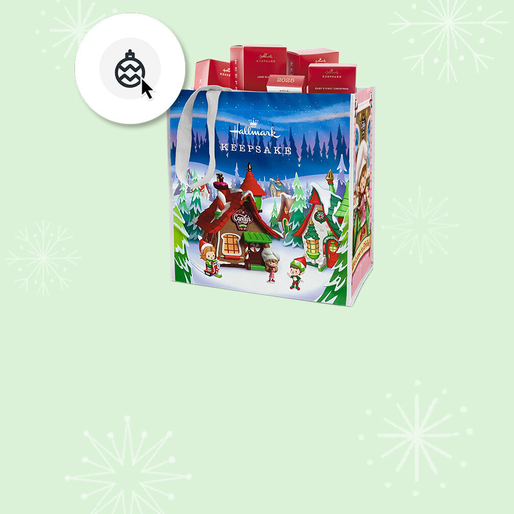Keepsake Ornament Premiere tote filled with ornament boxes