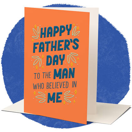 Orange Fathers Day card.