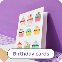 Card with 9 papercraft cupcakes on the front