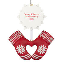 Merry Mittens Personalized Ornament, Custom Text