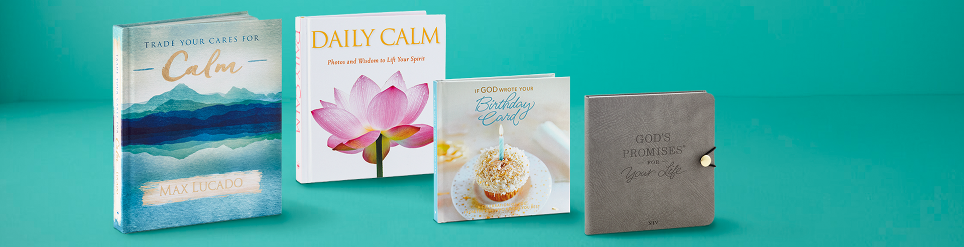 Birthday, relaxation and faith books. 