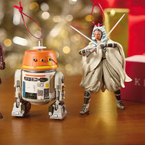 Star Wars Ahsoka and Chopper ornaments