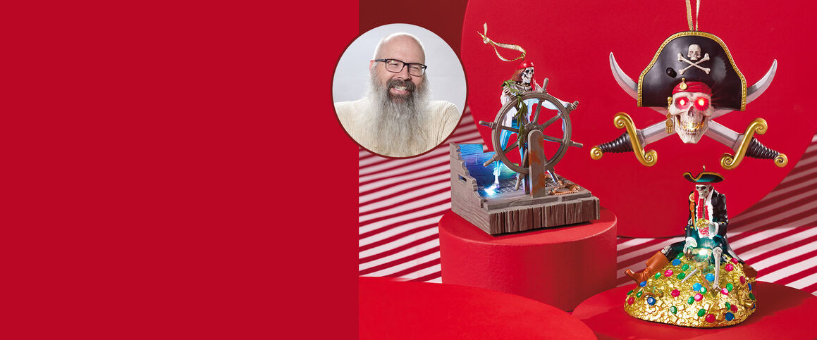 Various Pirates of the Caribbean ornaments