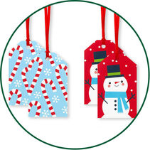 Winter-themed gift tags