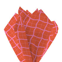 Wavy Pink Plaid on Red Tissue Paper Wrapping Kit