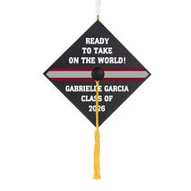 Graduation Cap Text Personalized Keepsake Ornament