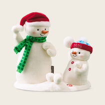 Snowmen Having Snowball Fight Plush