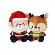 Better Together Santa and Reindeer magnetic plush pair