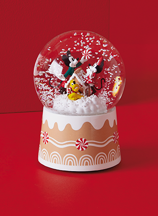 Mickey, Minnie and Pluto holiday snow globe.