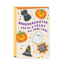 Sugar Cookie Halloween Card for Granddaughter