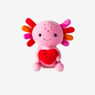 Pink Axolotl With Heart Plush
