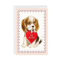 Vintage Be Mine Pup Custom Valentines Day Card