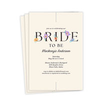 Floral Bride to Be Flat Bridal Shower Invitation