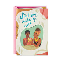 illustration of two black women sharing lemonade sis I love celebrating you'