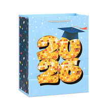 9.6" Disco Ball 2026 Medium Graduation Gift Bag