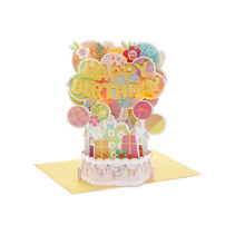 Balloons Musical 3D Pop-Up Birthday Card With Light