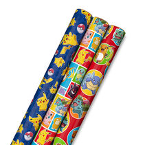 Assorted Pok&eacute;mon Wrapping Paper 3-Pack