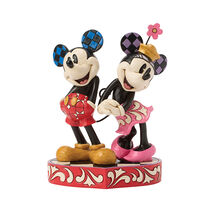 Jim Shore Disney Mickey and Minnie on Heart Figurine