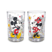 Disney Mickey Mouse Collectible Drinking Glass and Disney Minnie Mouse Collectible Drinking Glass