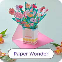 Pop-up card of wild flowers
