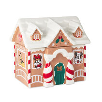 Disney Mickey Mouse and Friends Gingerbread House Cookie Jar With Music