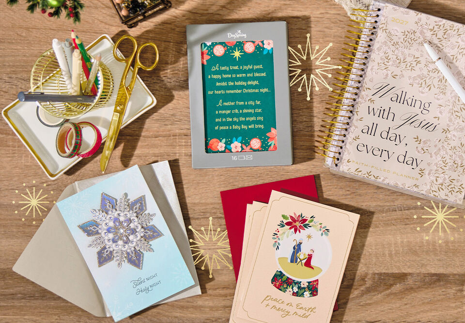 Faith-based Christmas cards, boxed cards and journals.