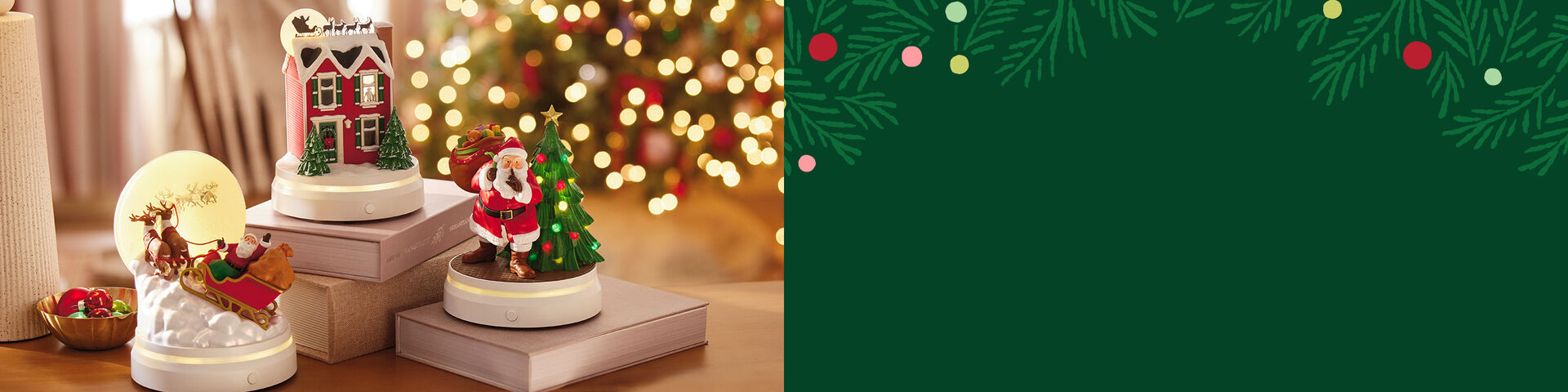 The Night Before Christmas Interactive Figurines With Light and Sound, Set of 3