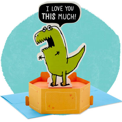 Pop-up dinosaur Fathers Day card