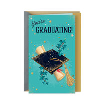 Youre Graduating card with cap and diploma