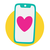 Mobile phone with heart