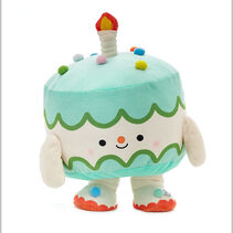 Birthday cake with candle plush with sound and motion, 12 inch
