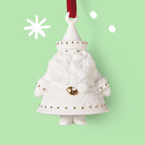 Stunning Santas porcelain ornament