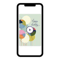 Balloons and Happy Wishes Custom Birthday eCard