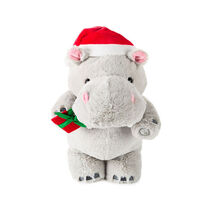 Musical Christmas Hippo plush with motion