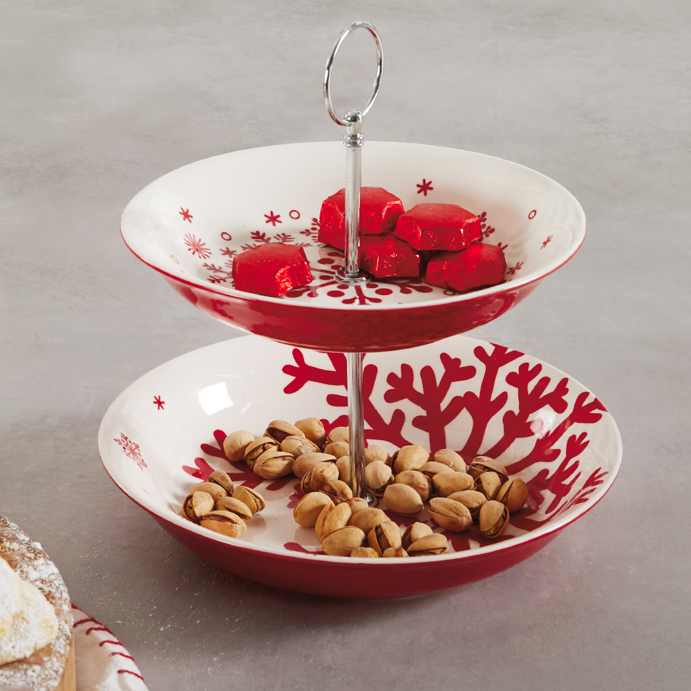 Tiered Snowflake Serving Stand