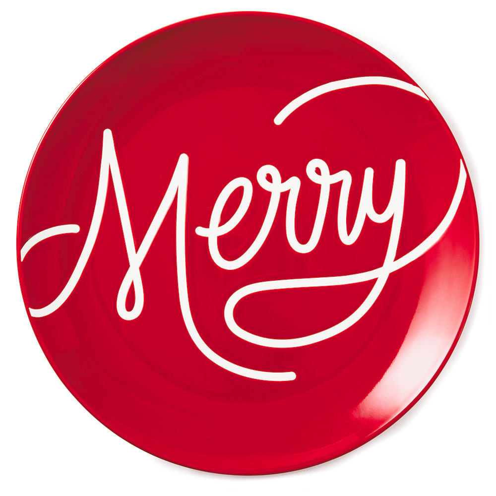 Merry Ceramic Serving Plate
