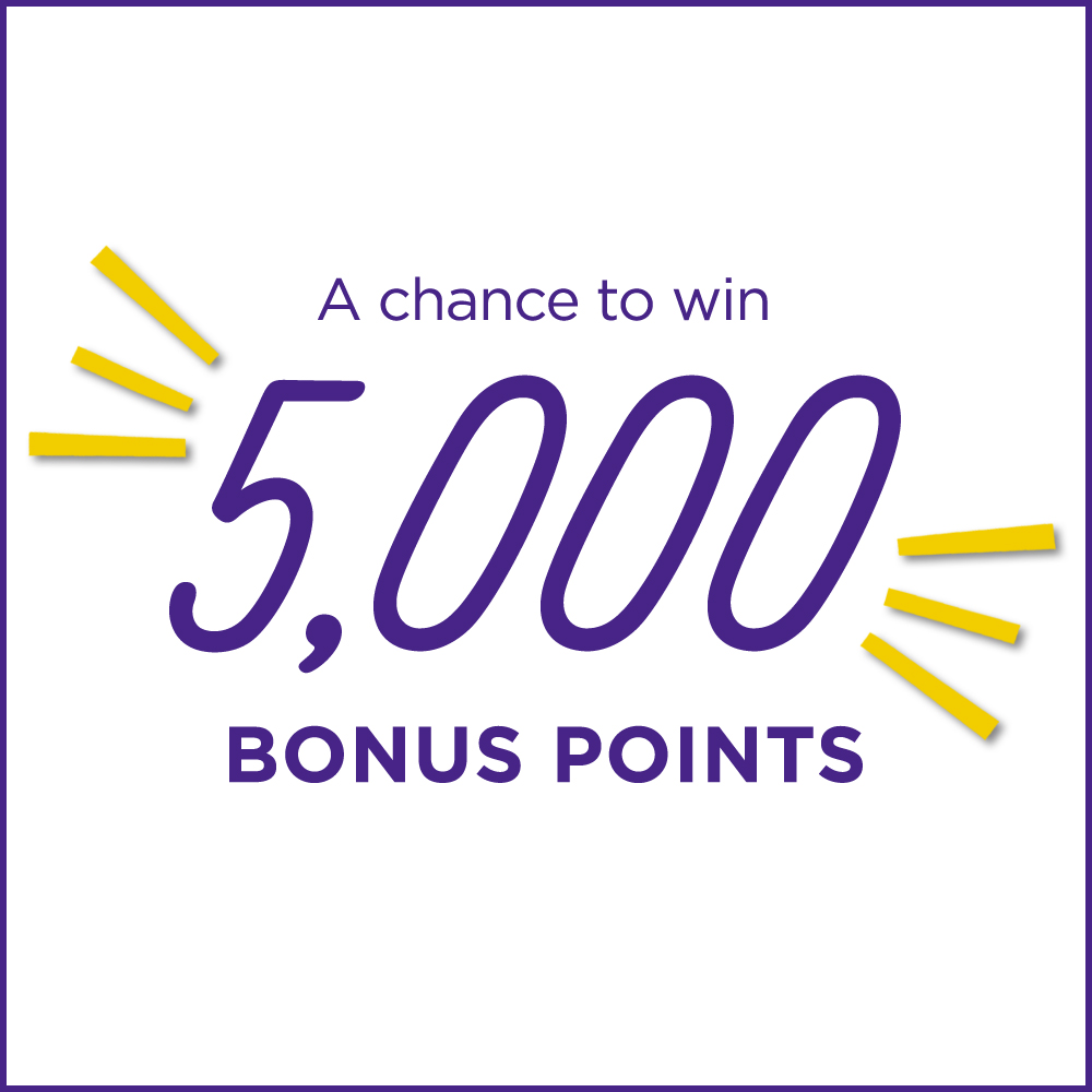 A chance to win 5,000 Bonus Points