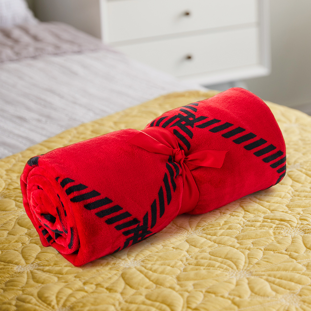 Red Plaid Holiday Blanket