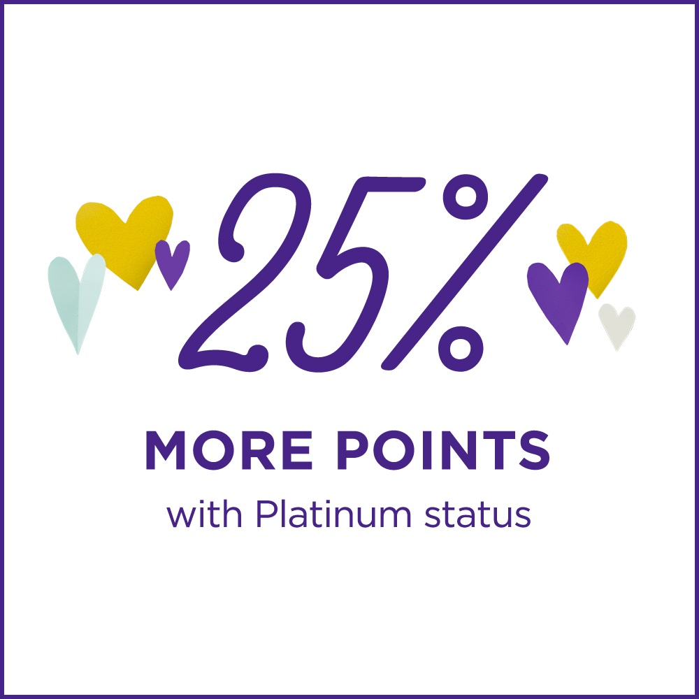 Platinum members earn 25% more
