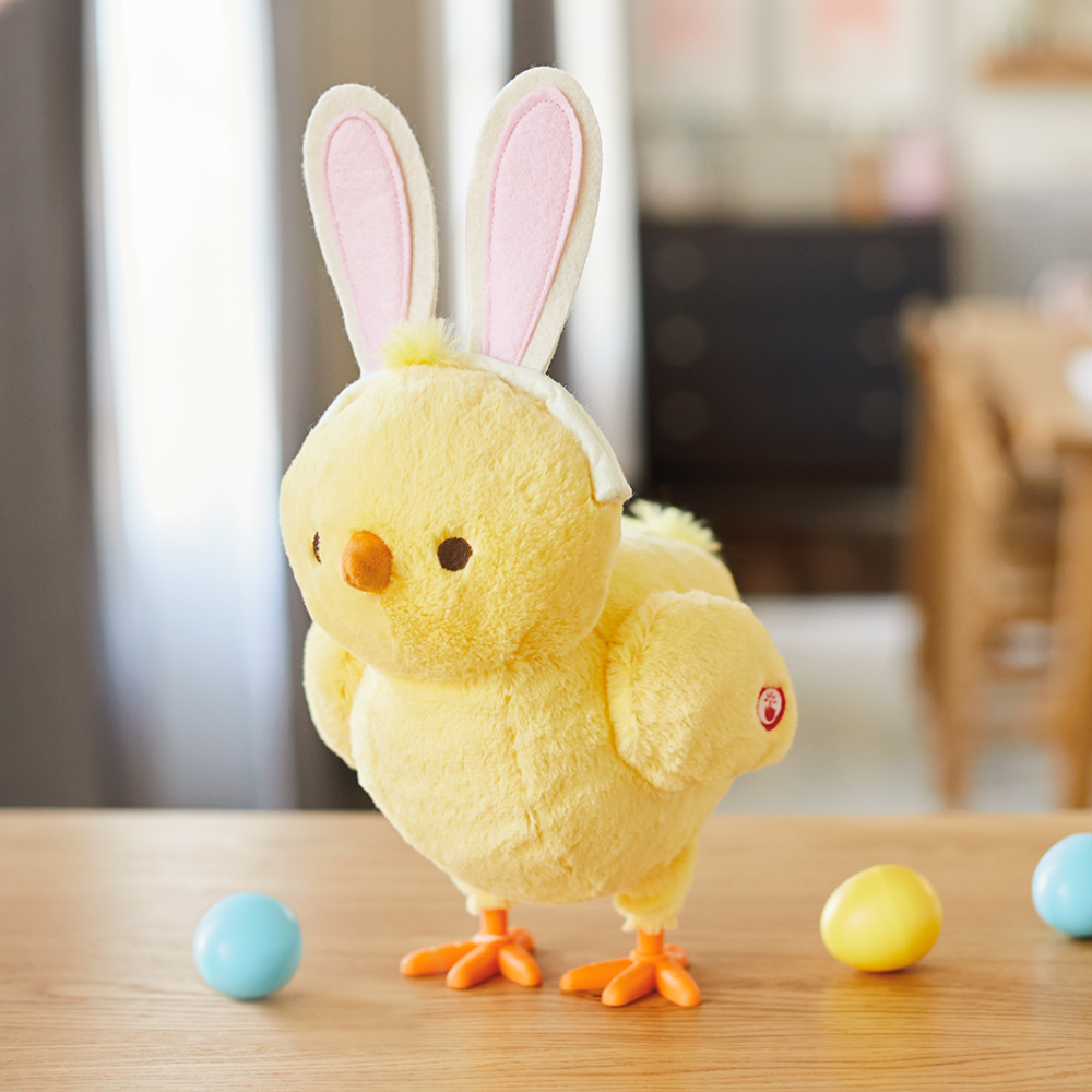 Egg-Laying Hip Hop Chick Singing Stuffed Animal With Motion