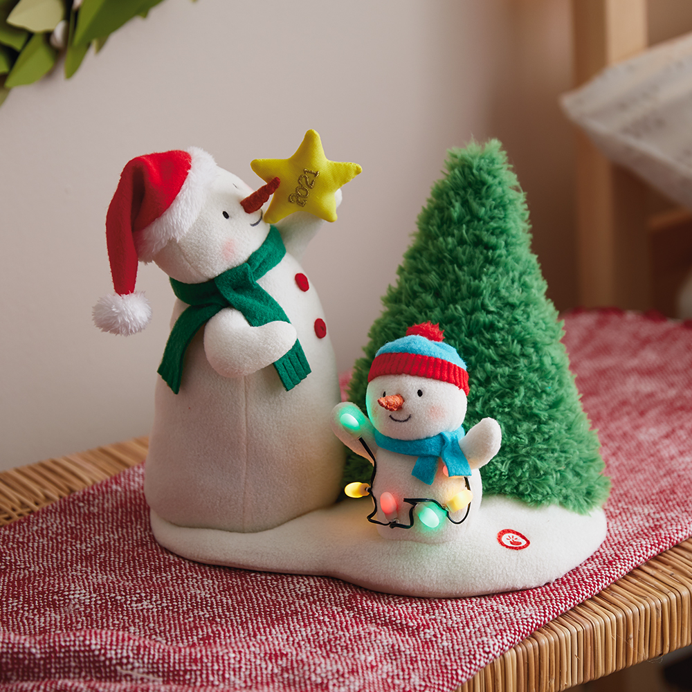 Tangled Up in Christmas Singing Stuffed Snowman