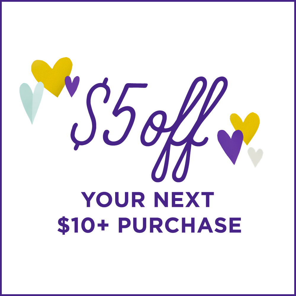 Save $5 off $10 purchase