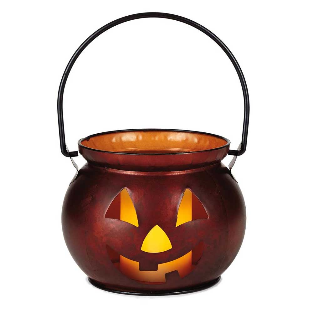 Small Pumpkin Metal Lantern