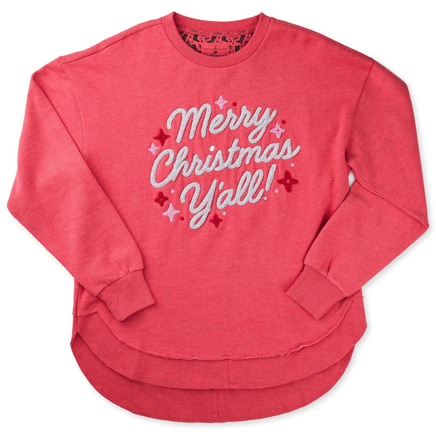 Hallmark x Opry® Merry Christmas Y'all Women's Red Fleece Sweatshirt ...