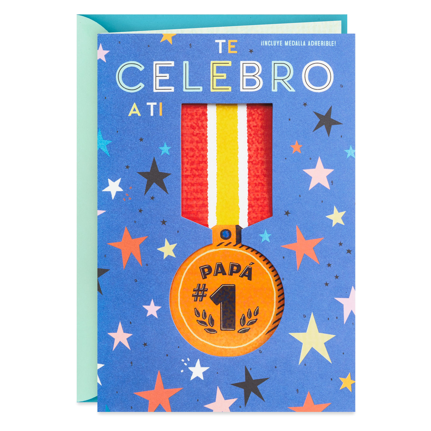 Download #1 Dad Medal Spanish-Language Father's Day Card With ...