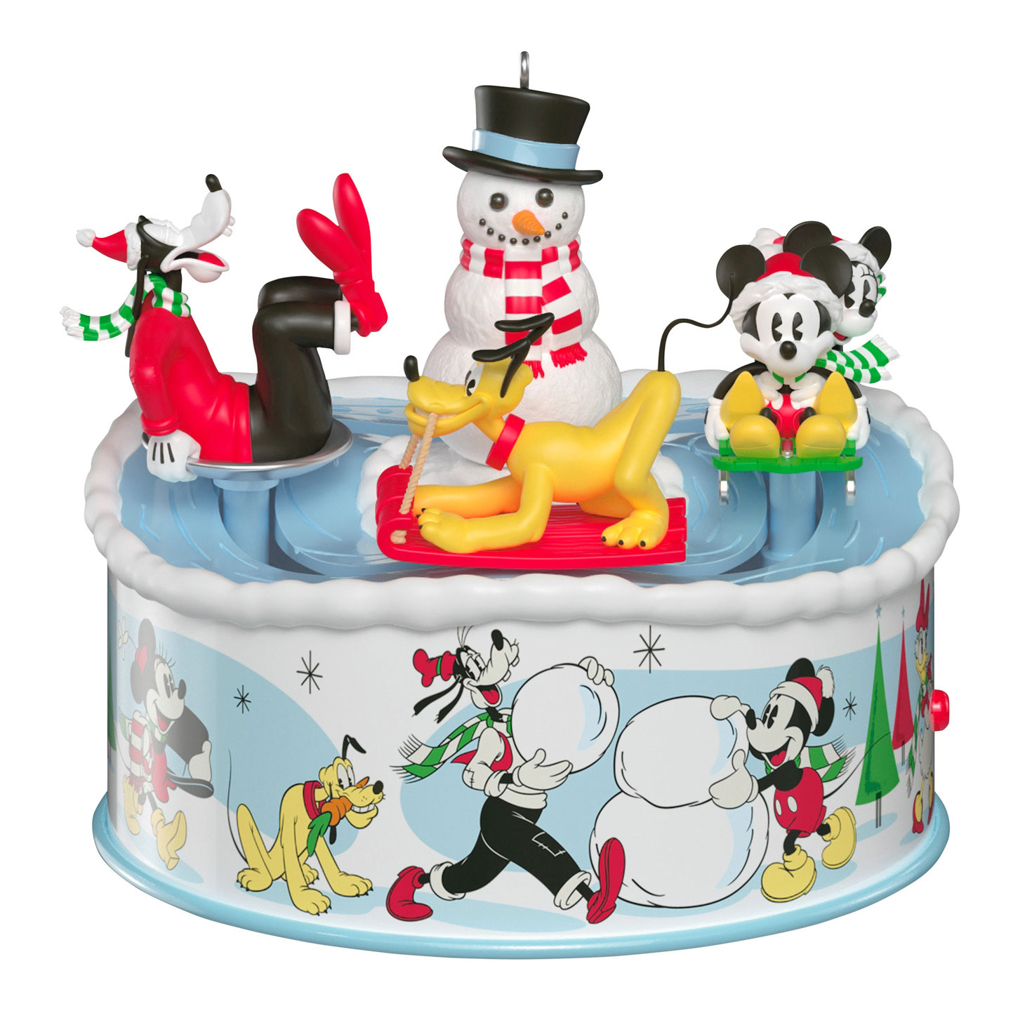 A Mickey Musical Holiday ディズニー オーナメント Disney Mickey and Friends Sledding Season Musical Ornament With