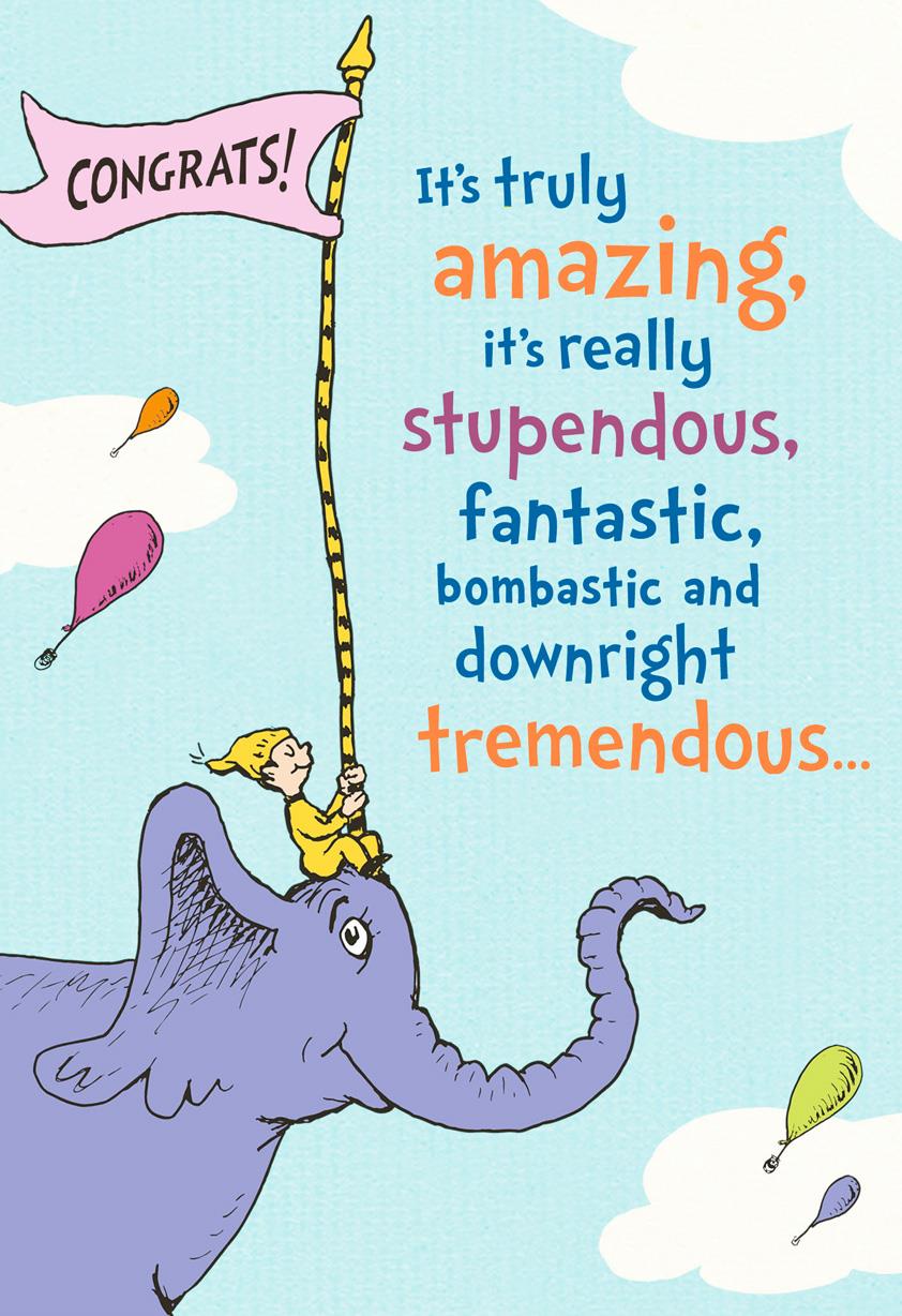 make day teacher card Congratulations Card Elephant Parade Dr. Greeting Seussâ„¢ make day teacher card Congratulations Card Elephant Parade Dr. Greeting Seussâ„¢