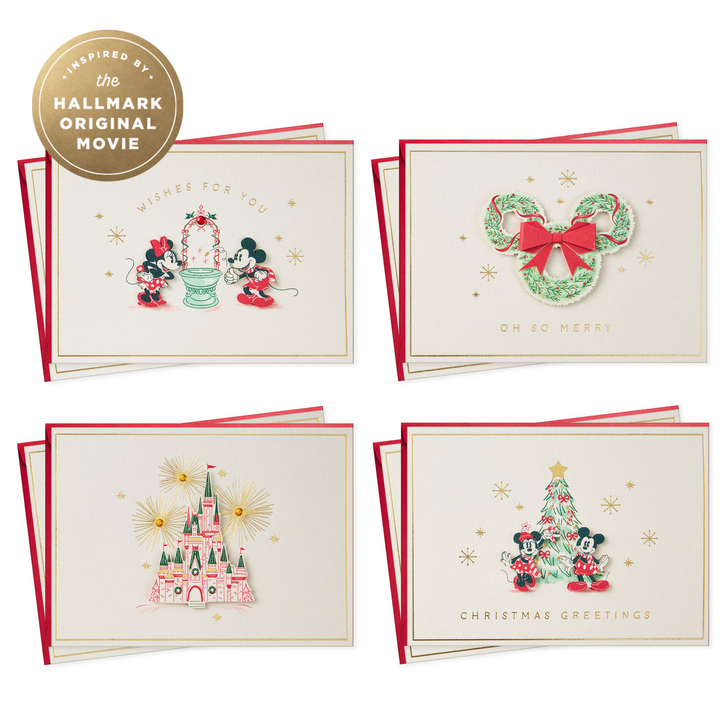 Hallmark + Disney Holiday Ever After Assorted Blank Christmas