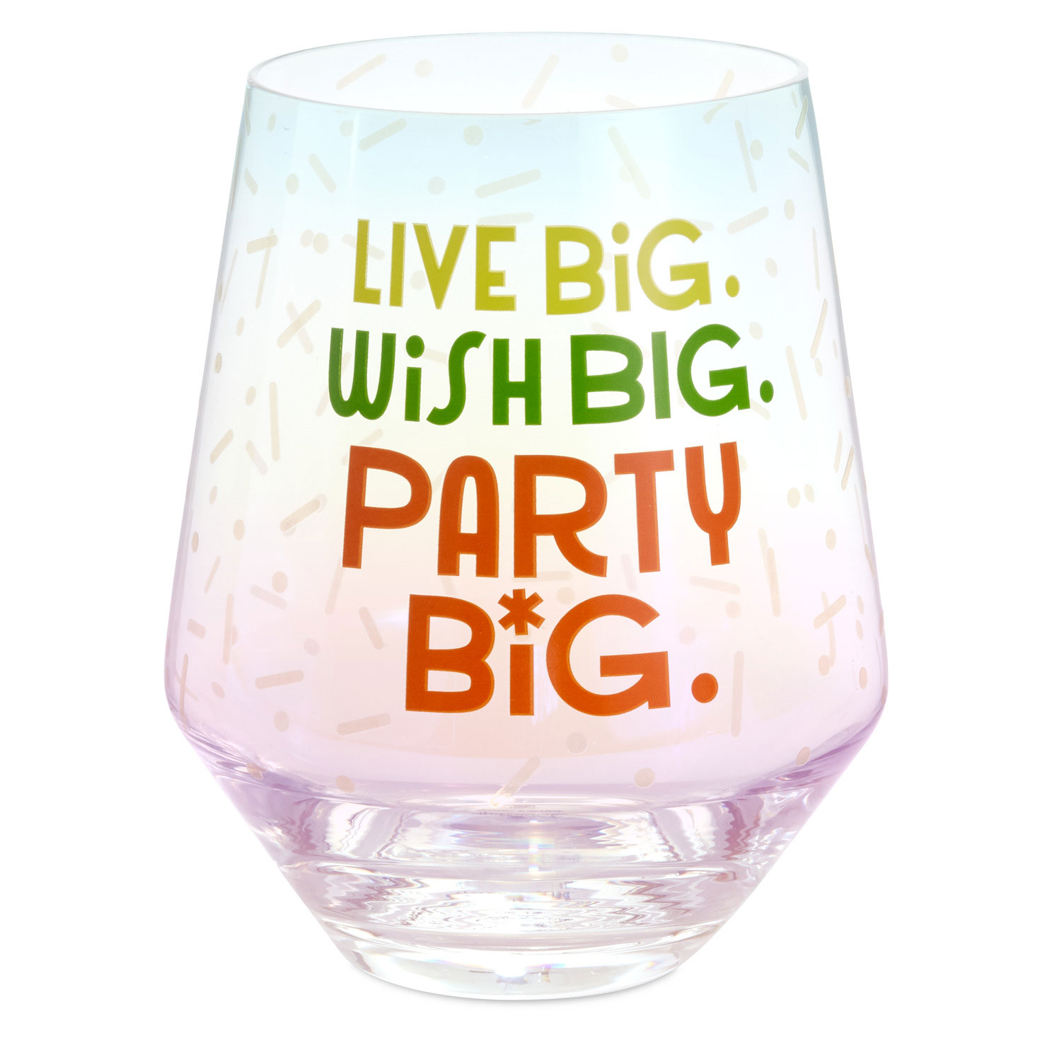 Live Big Jumbo Stemless Wine Glass, 43 oz., , large