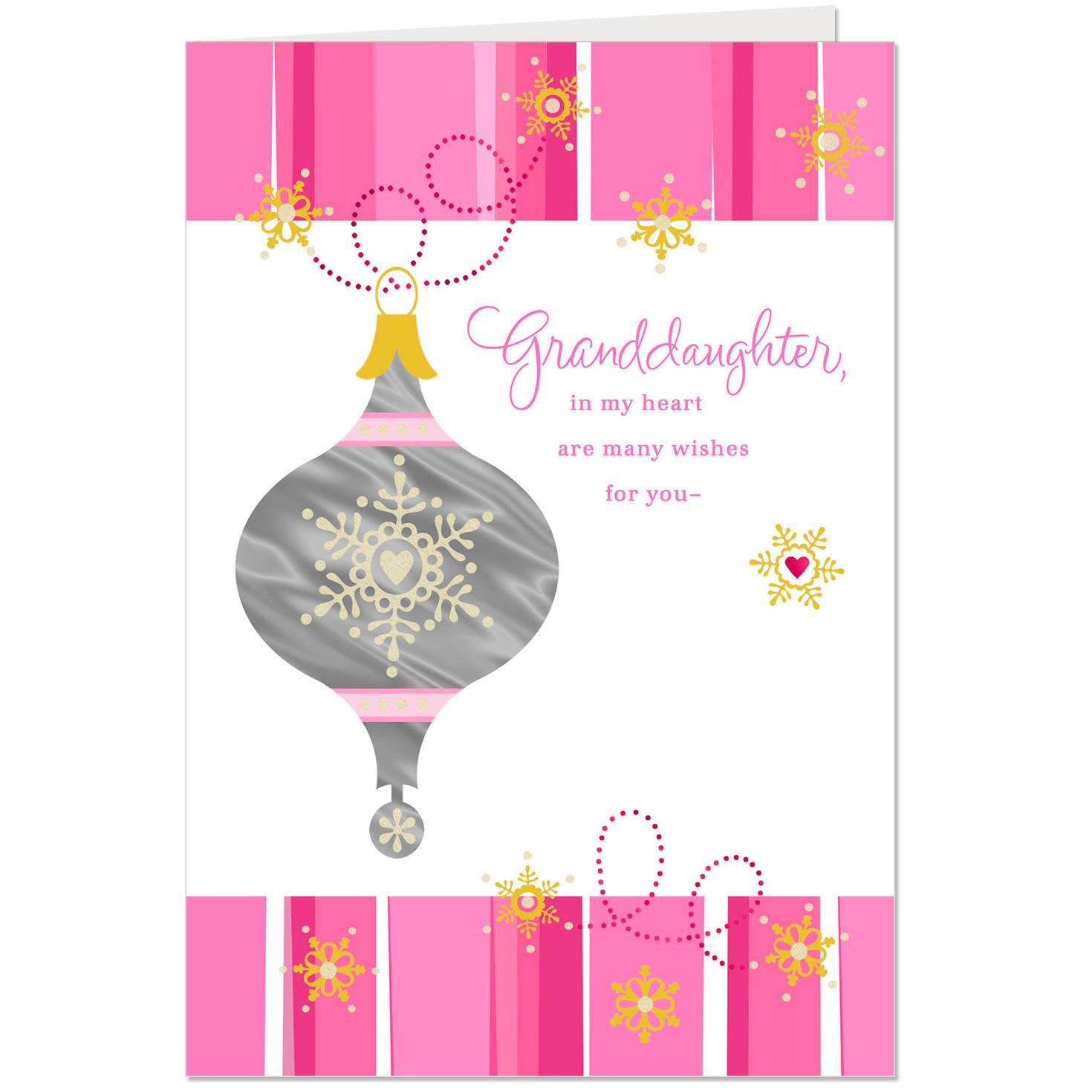 My Wishes for You Christmas Card for Granddaughter ...
